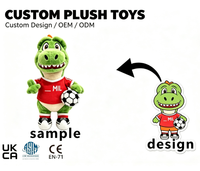 Peluche de dinosaure personnalisée, jouet en peluche doux, poupée sportive pour la décoration de la maison, cadeau pour enfants, peluche de dinosaure