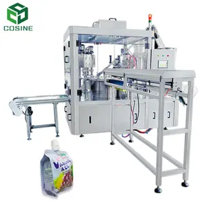 Automatic Rotary Juice Baby Food Liquid Spout Pouch Filling Capping Machine