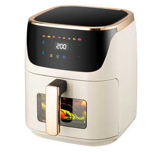 Friteuse <span class=keywords><strong>à</strong></span> air électrique grande capacité 6L en plastique avec protection contre la surchauffe, <span class=keywords><strong>sans</strong></span> <span class=keywords><strong>huile</strong></span>, faible en gras, pour la préparation intelligente de <span class=keywords><strong>frites</strong></span> <span class=keywords><strong>à</strong></span> usage domestique - Product Image 3