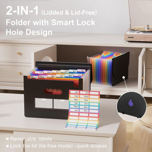 Organizador de Archivos Tipo Acordeón, Carpeta Expandible de 12 Bolsillos, Organizador de Documentos, Portadocumentos A4 para la Escuela, Oficina y Hogar - Product Image 3