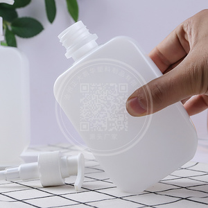 Botella de plástico con bomba cuadrada grande de HDPE, superficie de serigrafía, 500ml, champú, loción, Perfume, crema, agua, otros líquidos, tapón de rosca - Product Image 6