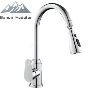 Robinet de cuisine tout en cuivre Wayon Tête d'eau froide et chaude à double fonction avec jet anti-éclaboussures et capacité de rotation à 360 degrés - Product Image 1