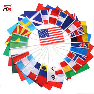 Drapeaux à main en plastique miniatures pour tous les pays, pour encourager la Coupe du Monde de football 2026, vente chaude - Product Image 5