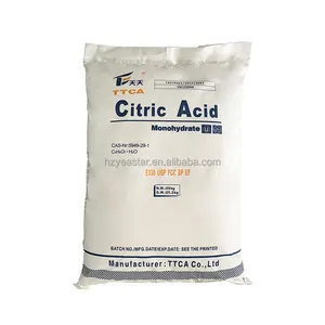 Monohidrato de ácido cítrico de grado alimenticio/ácido cítrico anhidro/ácido cítrico 99% CAS 77-92-9