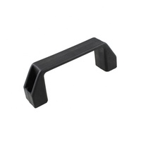 Poignée de profil en aluminium en nylon noir de 115mm pour les entrepôts d'armoires de cuisine industrielles de meubles extérieurs pour l'usage extérieur