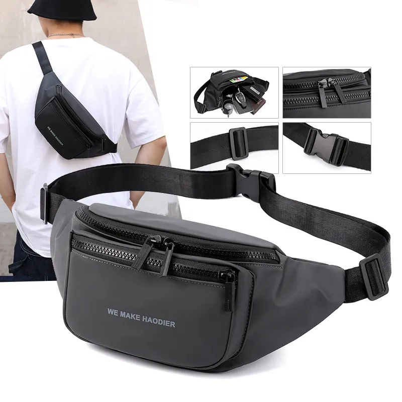 Wholesale Custom Logo Multifunctional Outdoor Sports Waterproof Cross Body Mobile Phone Bag Chest Waist Bag For Men