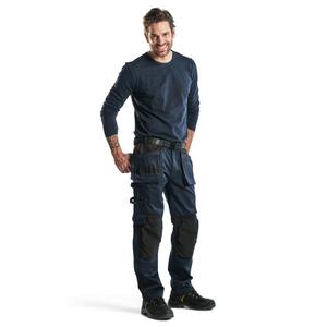 BLAKLADER - 155518608699D104 Pantalon Craftsman Marine foncé/Noir-PANTALON DE TRAVAIL EAN 7330509590263 PANTALON DE TRAVAIL CARGO - Product Image 3