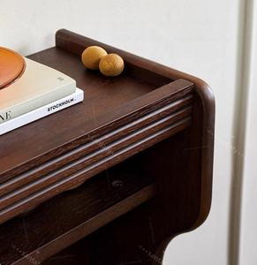 Buffet mural en bois massif de style mid-century, gain de place, salon, bar <span class=keywords><strong>à</strong></span> domicile, rangement pour <span class=keywords><strong>machine</strong></span> <span class=keywords><strong>à</strong></span> <span class=keywords><strong>café</strong></span> - Product Image 4