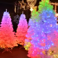 7.5Ft सजावट कृत्रिम पेड़ के साथ एलईडी पिक्सेल स्ट्रिंग प्रकाश आरजीबी क्रिसमस पेड़ प्रकाश आउटडोर Ws2811 पाइन पेड़ क्रिसमस का नेतृत्व किया