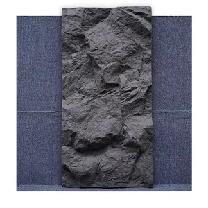More than 5 years life outdoor PU stone wall panels artificial faux stones panel polyurethane big slab rock stone panel