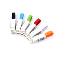 2024 Top ventes Mini câble de charge magnétique 6 en 1 porte-clés câble Micro USB pour Iphone Type C tout en un câble de données