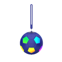 Altavoz Bluetooth con Forma de Balón de Fútbol 5.4 con Luz RGB, Altavoz Inalámbrico Portátil de 5W, Compatible con TWS, FM, Tarjeta TF y Micrófono