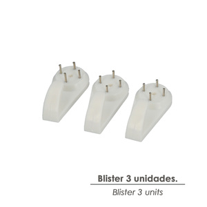 ตะขอแขวนรูปภาพขนาดใหญ่ (แพ็ค 3 ชิ้น แบบพลาสติกใส) ตะปู - Product Image 3