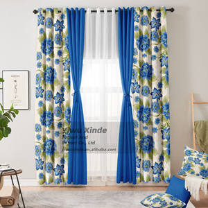 Juego de Cortinas con Estampado Floral, 10 Piezas, Cortinas Opacas con Aislamiento Térmico, Decorativas, Estampadas para Sala de Estar, Dormitorio, Hogar - Product Image 5