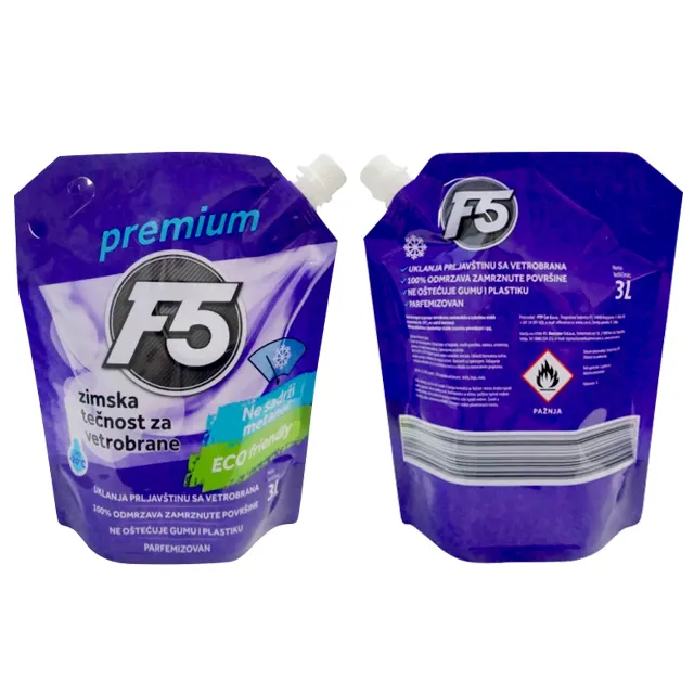 Factory Direct Food Grade Plastic Packaging Bag Corne Nozzle Pouch Liquid Detergent Stand Up Spout Bag