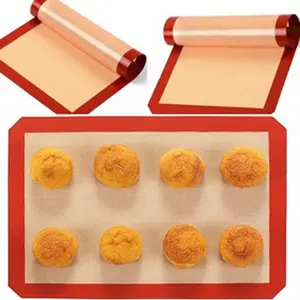 耐热食品安全硅胶烤垫定制尺寸大不粘烤箱硅胶烤垫