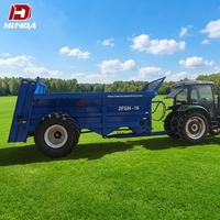 Épandeur d'engrais à haute précision HINDA HINDA-10, entraîné par la prise de force du tracteur, largeur d'épandage réglable (6-20m), capacité de 10m