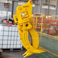 YTCT Hydraulic Wood/Motor Grapple Excavator Attachment 360 Rotation Timber Grab for Forestry & Construction