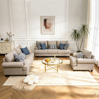 Einfaches Retro-Amerikanisches Landhaus-Wohnzimmer Stoffsofa Eckkombination Nordisches Latex-Sofa Kleines bis Mittelgroßes Sofa
