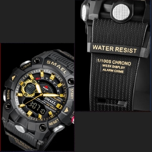 <span class=keywords><strong>Reloj</strong></span> <span class=keywords><strong>Smael</strong></span> 8040 Nuevo para Hombre con Manecillas Luminosas, Resistente al Agua, de Moda, Movimiento Doble Analógico-Digital, Calendario y Semana - Product Image 6
