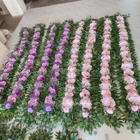 Arrangement de fleurs artificielles allée de mariage blanc jaune et vert chemin de fleurs décoration de table de mariage