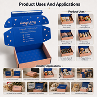 Boîte d'expédition postale en carton ondulé avec logo personnalisé, fermeture auto-adhésive, pour friandises pour chiots et jouets pour chiens