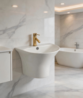 Vente flash : lavabo mural au design moderne, facile à nettoyer, garantie 5 ans, capacité 9L, idéal pour appartement, salle à manger, hôpital, chambre