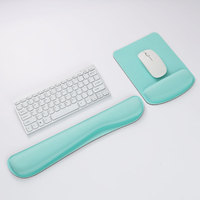 Tapis de souris ergonomique avec repose-poignet, repose-poignet confortable pour clavier, repose-poignet en mousse à mémoire de forme pour clavier d'ordinateur, ensemble de tapis de souris