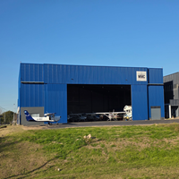 Hangar préfabriqué en acier à montage facile pour avions, garage personnel pour Cessna, abri d'entretien