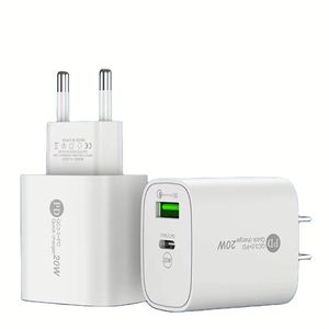 อะแดปเตอร์ชาร์จไฟ PD 20w แบบ USB สองพอร์ต ชาร์จเร็ว Type C รองรับ QC 3.0 - Product Image 1