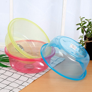 Transparent Plastic <b>Basin</b> <b>Round</b> Wash <b>Basin</b> For Home Dormitory Beauty Use Small Size - Product Image 1