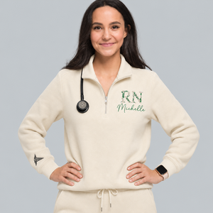 Felpa da Infermiera Personalizzata con Ricamo Floreale e Colletto Alto, Regalo di Laurea per Donne - Product Image 5