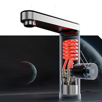 Chauffe-robinet d'eau chaude rapide 3s robinet de cuisine instantané avec écran tactile en acier inoxydable à affichage numérique LED
