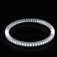 60mm 65mm 70mm 75mm 80mm 85mm 90mm 94mm 100mm 131mm 146mm 160mm Anneaux LED Angel Eyes Halo pour phares de moto et de voiture, et feux antibrouillard