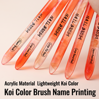 Ensemble de 12 pinceaux à ongles flexibles à pointe fine avec manche en acrylique, kit d'outils de manucure pour salon, peinture au gel