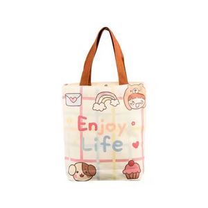 Sacs de courses réutilisables personnalisés avec logo imprimé Bcoe, sacs fourre-tout en toile vierge de couleur unie, vente en gros à prix abordable - Product Image 5