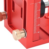 Kit de gabarit multi-fonctionnel pour trous de poche avec foret étagé, guide de perçage réglable en aluminium pour le travail du bois et la fabrication d'armoires