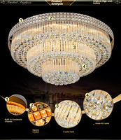JYLIGHTING Plafonnier LED en cristal moderne décoratif nordique de haute qualité, plafonnier LED en cristal pour salon