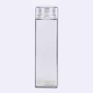 Designer BPA Free 480ML 16oz Eco Friendly Plastic Water Bottles Square Bottle Water With Custom Logo