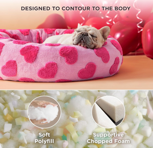 Medium <strong>Dog</strong> <strong>Bed</strong> &amp; Round Cat <strong>Bed</strong> Anti - Anxiety Calming Pet <strong>Bed</strong>, Washable Modern Design with Teddy Fleece &amp; Non - Slip Bottom - Product Image 3