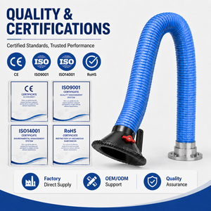 Bras d'extraction flexible sur mesure, plus long et étendu, pour extracteurs d'air – Fourniture directe usine - Product Image 2