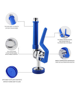 <span class=keywords><strong>Robinet</strong></span> de <span class=keywords><strong>cuisine</strong></span> monotrou moderne <span class=keywords><strong>avec</strong></span> base en <span class=keywords><strong>laiton</strong></span> massif, pulvérisateur de douche pré-rinçage à économie d'eau, usage commercial - Product Image 4