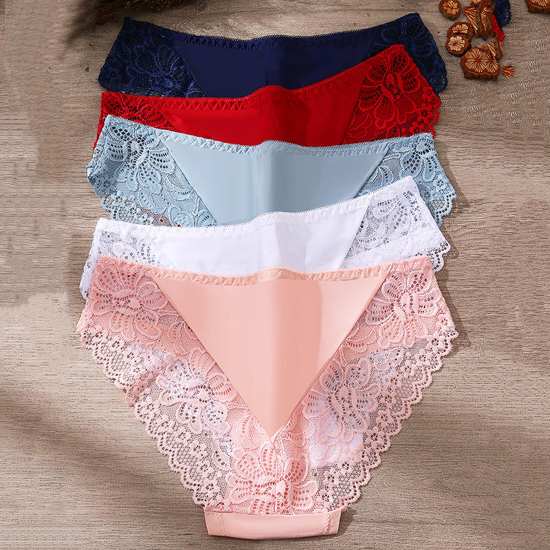 Women Cheap Common Wholesale Panties Low Price by the Dozen Pack 12 Pcs Ladies Panty Cotton Lace Underwear