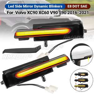 2 Piezas de Luces Intermitentes Dinámicas LED para Espejos Retrovisores Laterales, Lámpara Indicadora de Señal de Giro para Volvo XC60 XC90 S90 V90 2016-2021 - Product Image 1
