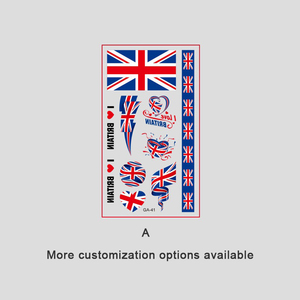 Petit autocollant de tatouage temporaire imperméable pour joue, motif éventail, 1x1 pouce, lot de 50 - Product Image 4