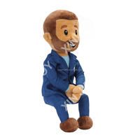 Peluche homme barbu en coton PP, personnalisable, en costume – Nouveauté très prisée