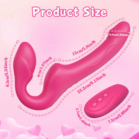 Fernbedienungs-Vibrator aus weichem Silikon mit Doppelkopf und ausziehbarem Stab für weibliche Masturbation, Vibratoren, Masturbatoren, Pussy-Toy