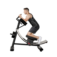 FRS AB Coaster Abdominal Crunch Rolling Machine, Appareil de musculation abdominale commercial, Équipement de gym multifonction pliable en acier