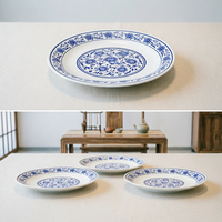 Assiettes en mélamine de style porcelaine bleue et blanche en gros - Durables, légères et incassables pour restaurants et hôtels