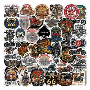 50 motocicleta Harley Graffiti adesivos Personalidade Moda capacete slide adesivo Bumper carro elétrico adesivo